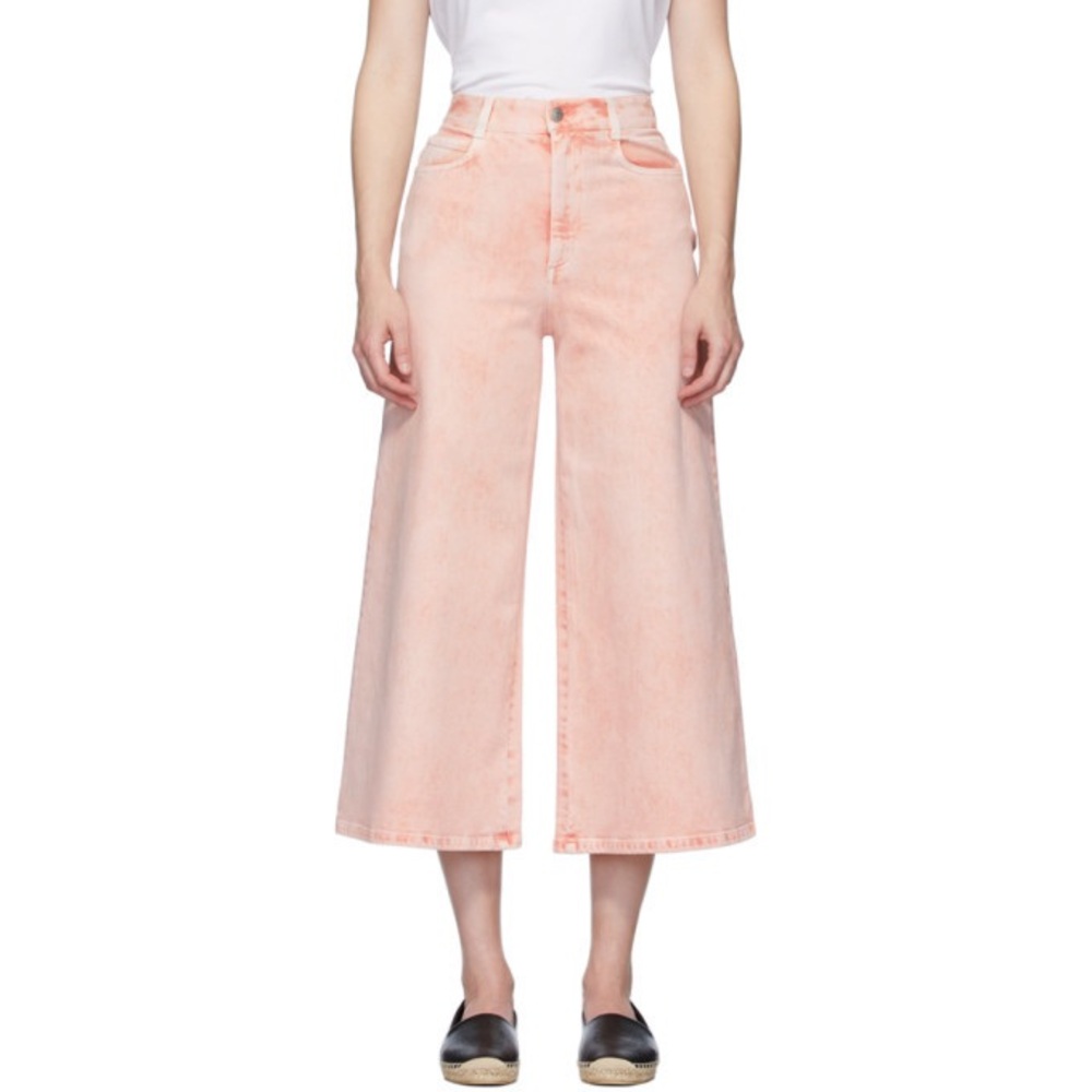 Stella McCartney Pink Wide Galaxy Wash Jeans